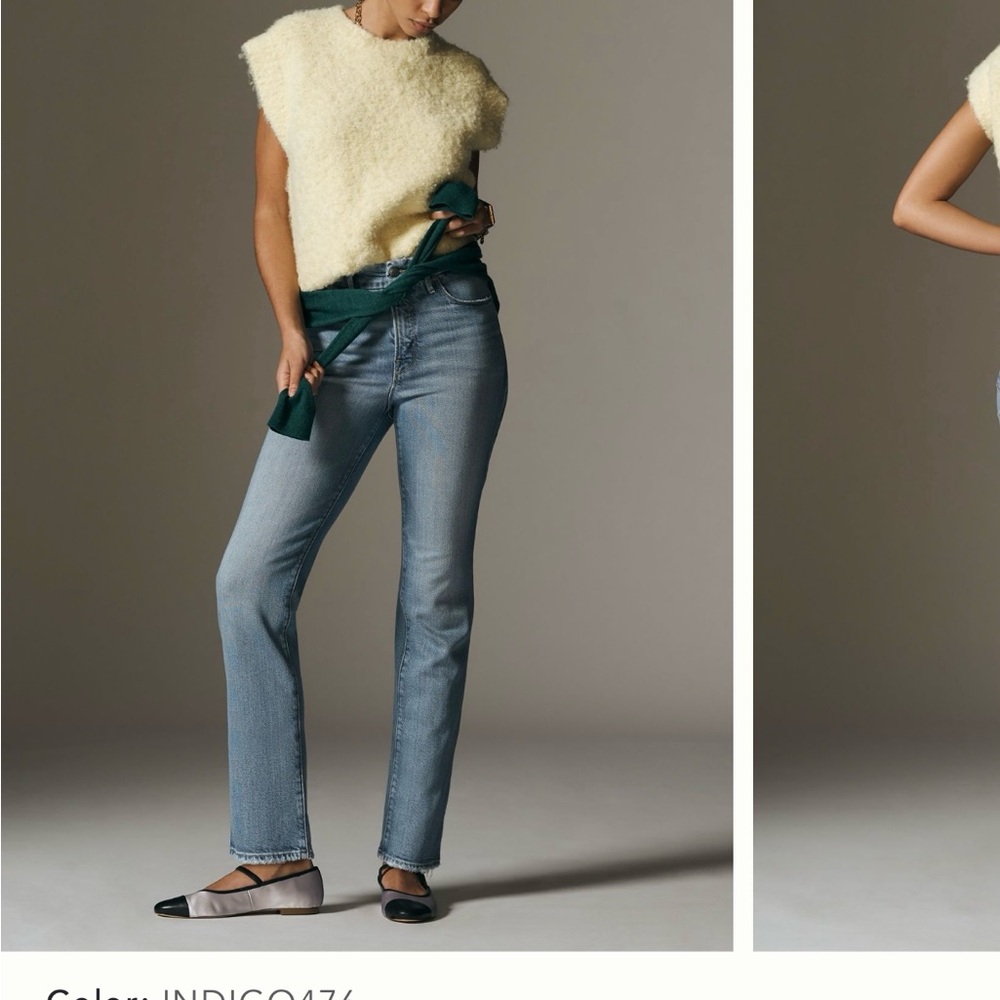 Good American Blue Straight Leg Jeans